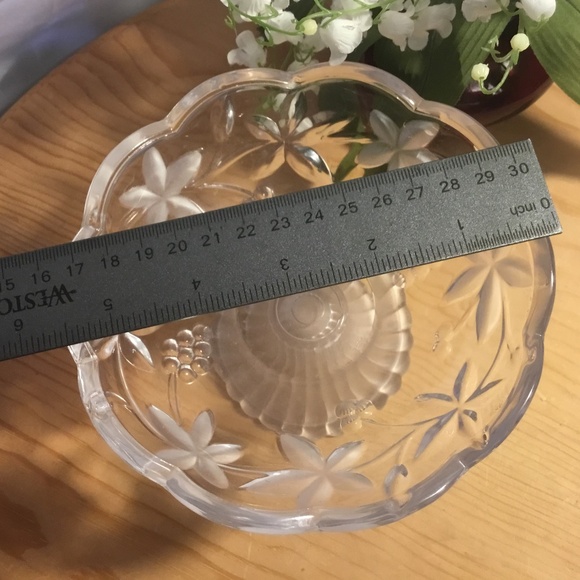VINTAGE SMALL FLORAL PEDESTAL COMPOTE DISH - Picture 6 of 7